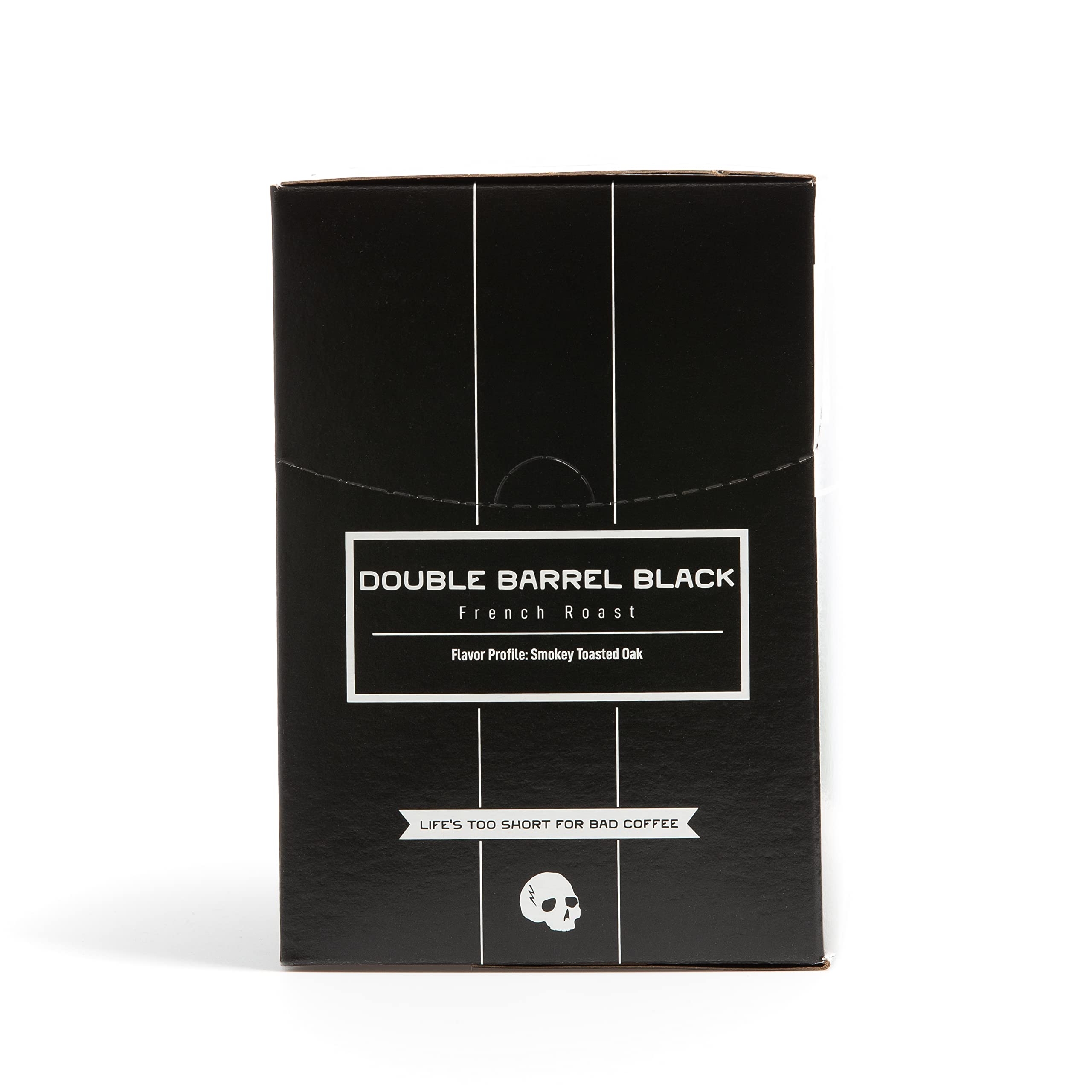 Alpha Coffee – Double Barrel Black Midnight Blend - 24 Count Coffee Pods | Premium Gourmet Dark French Roast | 100% Arabica Beans | Veteran Owned Small Batch Roasted | Perfect for Morning Boost, Office Break & Camping Trips (Pack of 2)