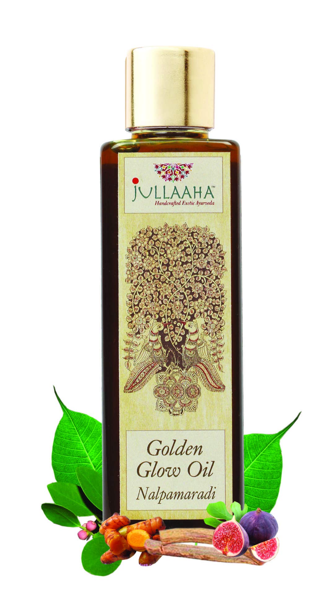Jullaaha Nalpamradi Golden Glow Oil - 100ml Natural Face & Body Moisturizer for Radiant Skin | Hydrating & Anti-Aging Treatment for Dry Skin, Day & Night Use