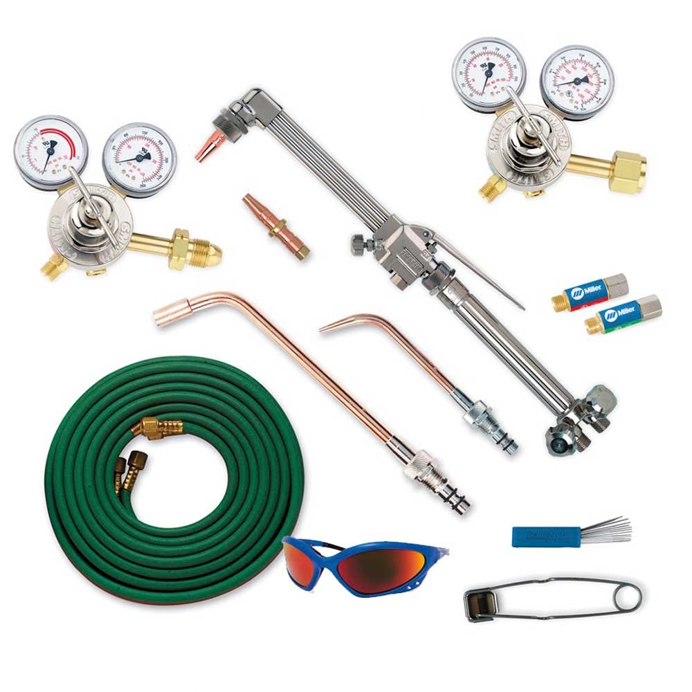 Miller Electric Medium Duty Toolbox Outfit - Acetylene Welding Kit for Metal Fabrication & Repair | Portable Tool Storage for Garage, Workshop & Construction Sites
