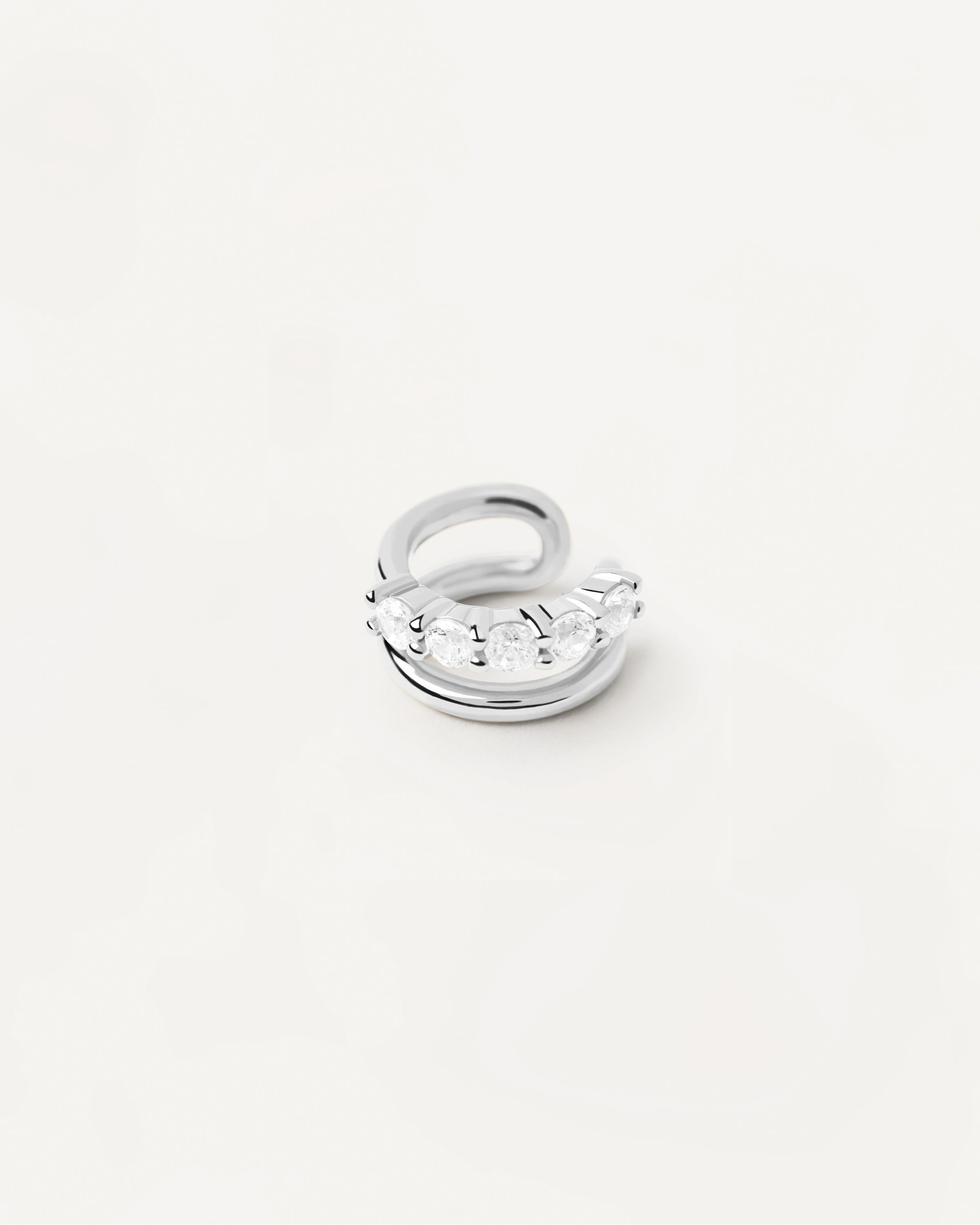 Elegant Alexia Silver Ear Cuff - Adjustable Non-Piercing Ear Jewelry for Women | Perfect for Parties, Weddings & Everyday Wear