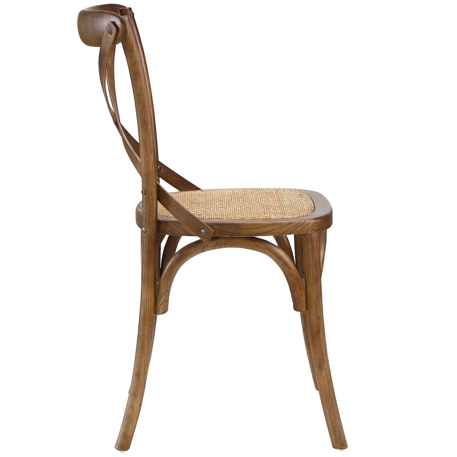 Modern Contemporary Urban Design Wooden Dining Chairs - Set of 2 Brown Kitchen Side Chairs for Dining Room, Breakfast Nook & Small Space Decor
