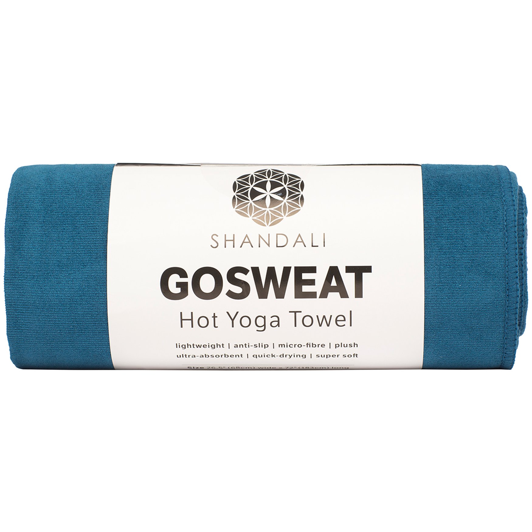 Shandali GoSweat Non-Slip Hot Yoga Towel - Super Absorbent Microfiber for Bikram, Pilates & Yoga Mats | Soft Suede Texture, Multiple Colors | Perfect for Hot Yoga, Gym Workouts & Home Exercise