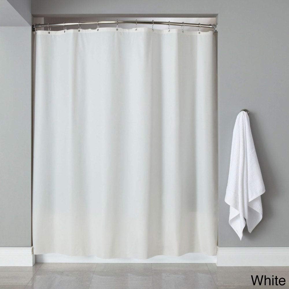 White Vinyl Shower Curtain Liner - Waterproof & Mold Resistant Bathroom Shower Liner for Home, Hotel & Spa Use