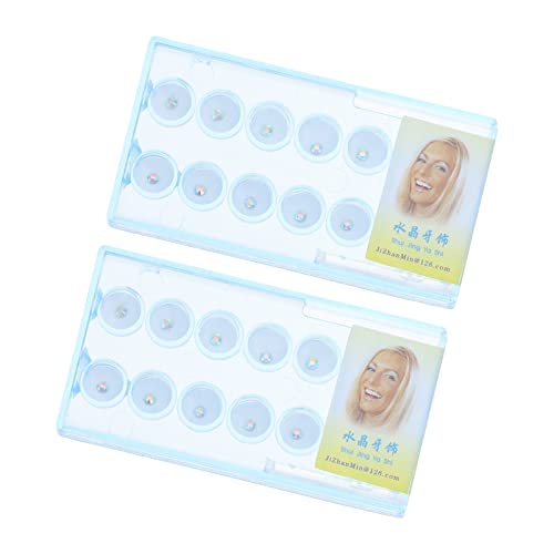 FOMIYES 20pcs Dental Crystal Tooth Gems - Shiny Tooth Jewelry with Diamonds for Teeth Decoration | Perfect for Parties, Weddings & Self-Expression