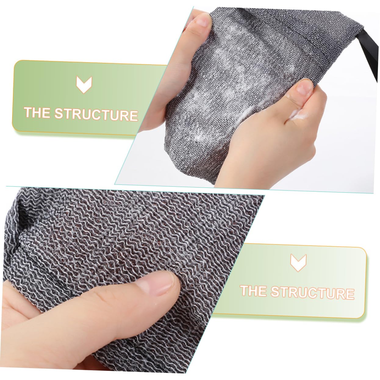 6-Pack Handmade Loofah Soap Bags for Shower - Natural Exfoliating Soap Pouches with Loofah for Gentle Skin Cleansing | Perfect for Travel, Gym & Eco-Friendly Bath Routine