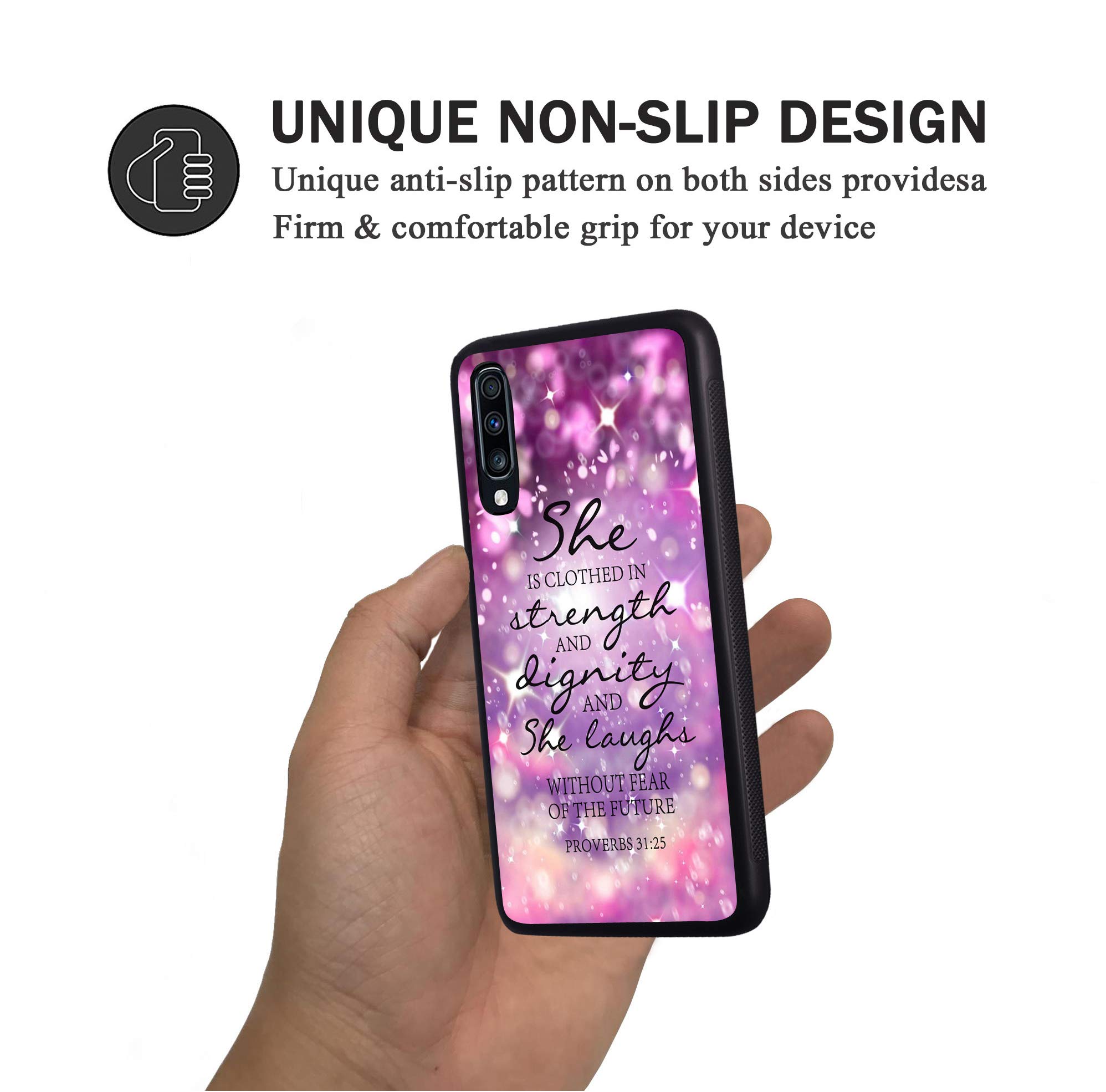 Galaxy A50 Case with Proverbs 31:25 - Slim Protective Cover for Daily Use