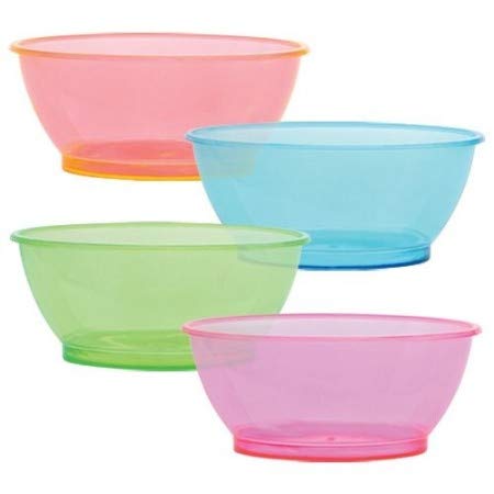 Tiger Chef Neon Assorted Party Plates - 80-Pack 6 oz Durable Plastic Plates in Vibrant Pink, Blue, Green & Orange | Perfect for Birthday Parties, BBQs, Picnics & Family Gatherings