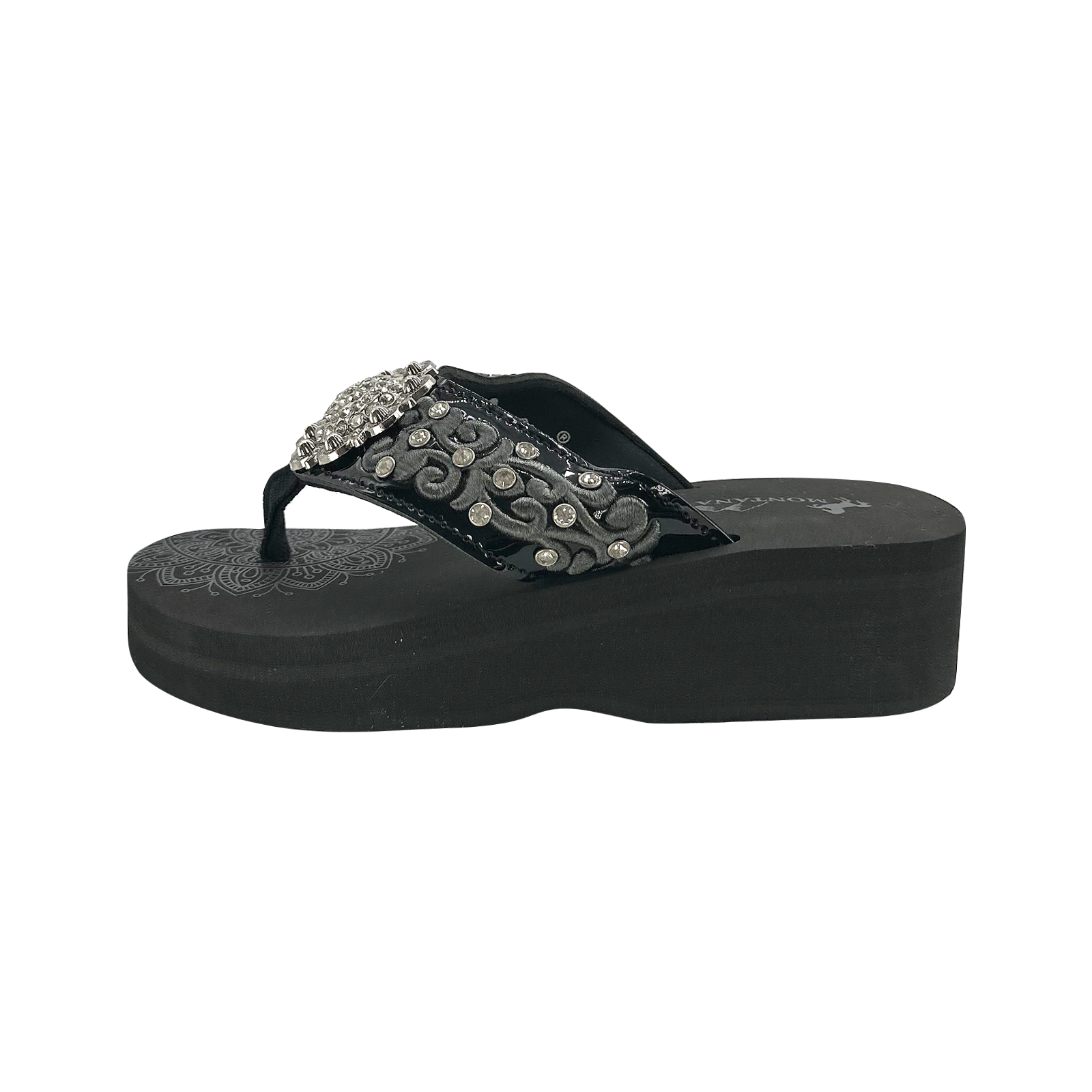 Women's Comfortable Embroidered Wedge Flip Flops - Stylish Summer Sandals for Beach, Pool & Casual Outings