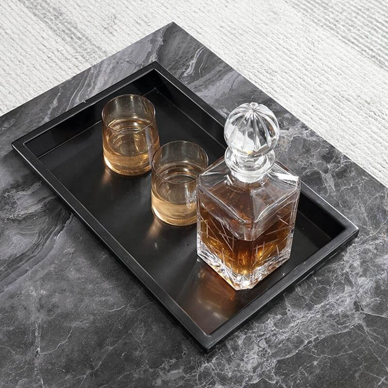 Luxury Square Marble Coffee Table with Metal Legs - Modern Living Room Centerpiece for Home Decor
