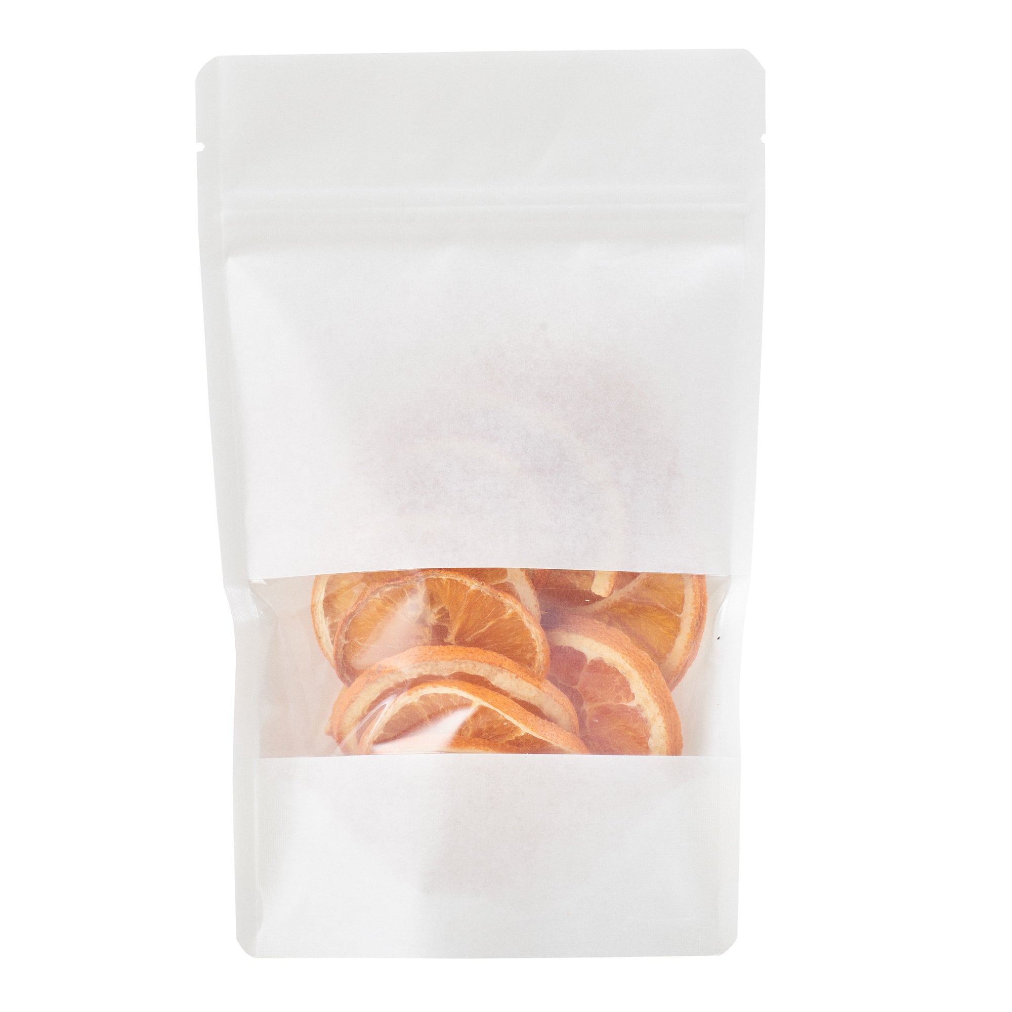 Heat Sealable White Plastic Medium Window Bags - 8x5x1.75 Inches (100 Count) for Food Packaging, Retail Display & Storage | Durable Resealable Bags for Bakery, Crafts & Small Items