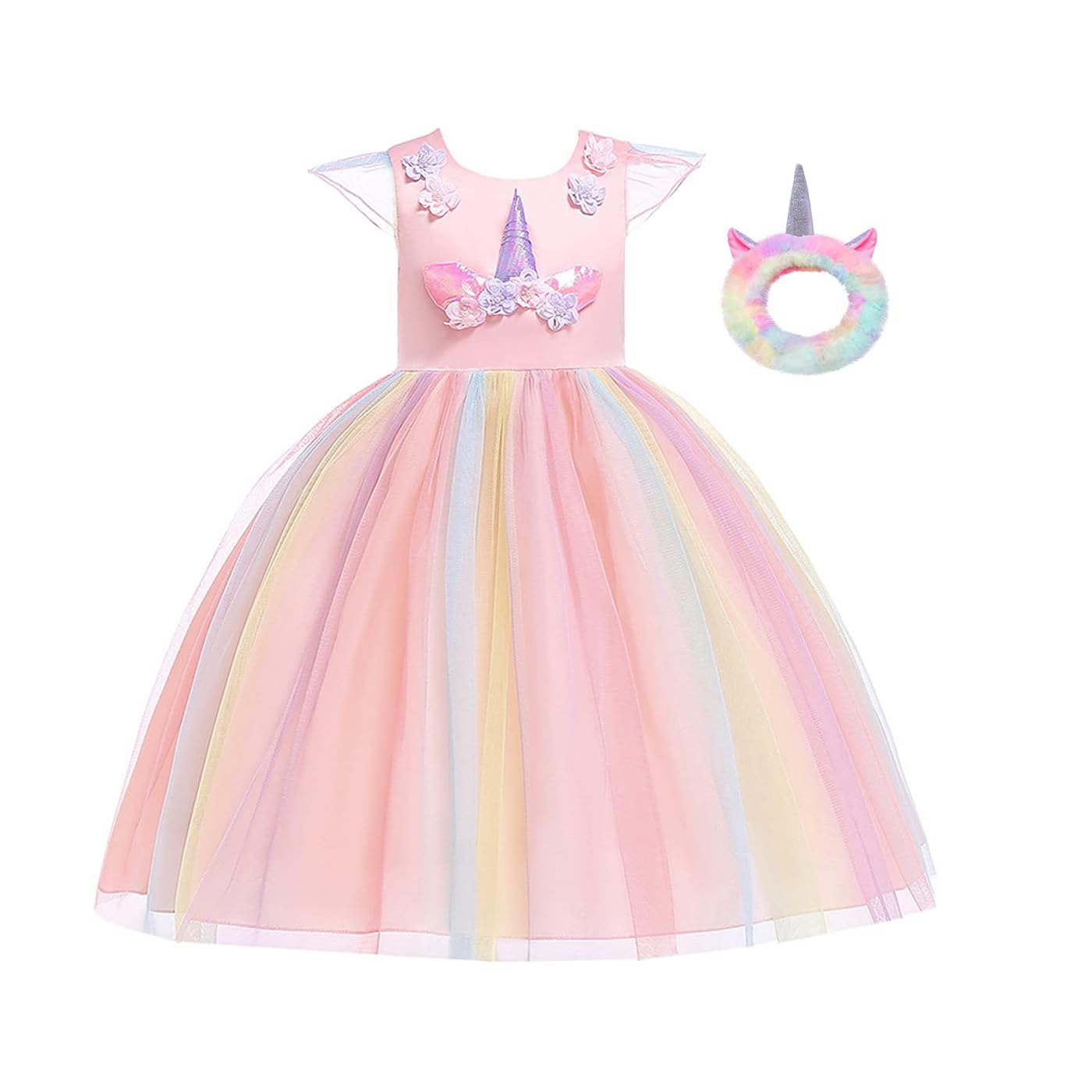Unicorn Girls Dress for Kids - Cute & Lovely Musical Concert Outfit - Perfect for Fans, Parties & Special Events