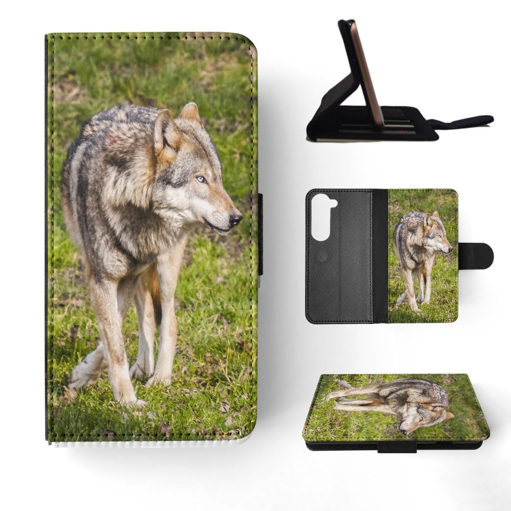 Foxercases Cool Animal Wolf Canine #8 Flip Wallet Phone Case for Samsung Galaxy S23 - Stylish Protective Cover with Card Slots | Perfect for Daily Use, Travel & Outdoor Activities