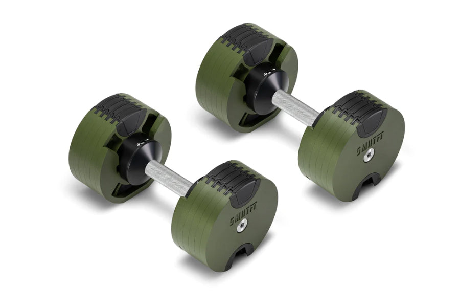 NÜOBELL 50lb Adjustable Dumbbells Set - Tactical Weight Lifting Equipment for Home Gym & Strength Training - Perfect for CrossFit, HIIT, and Muscle Building Workouts