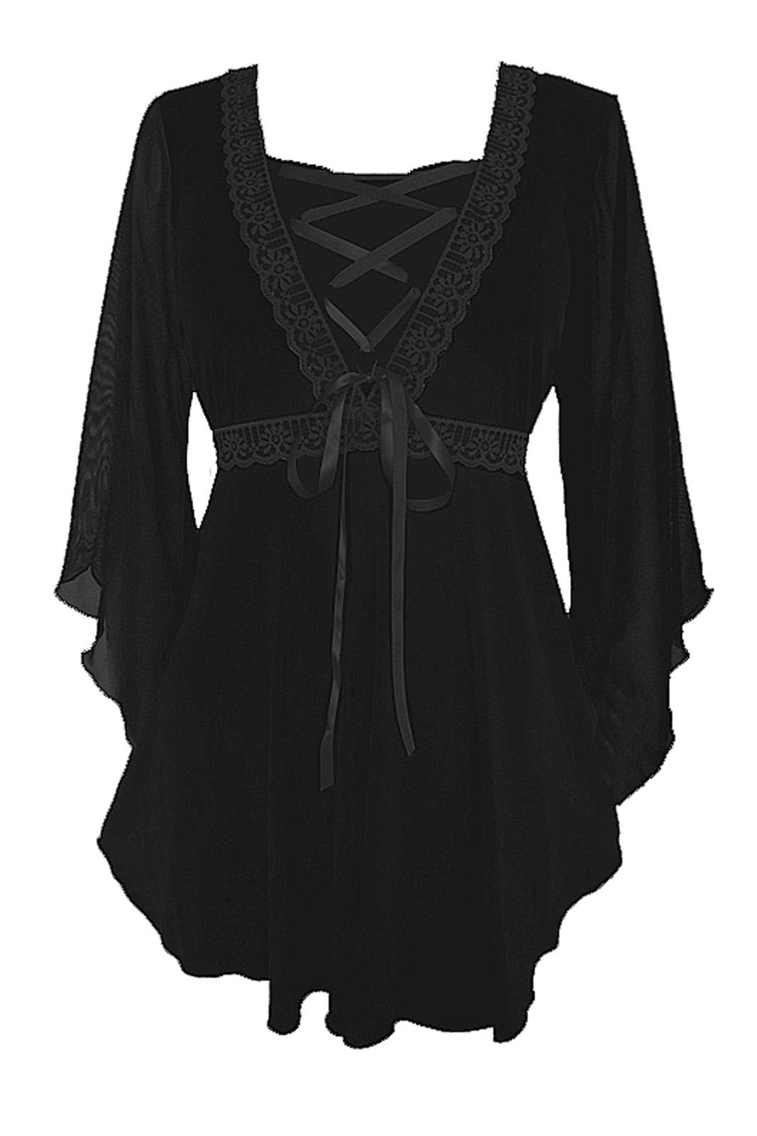 Victorian Gothic Corset Top for Women - Elegant Medieval Blouse for Halloween, Cosplay & Everyday Wear | Perfect for Renaissance Fairs, Gothic Fashion & Themed Parties