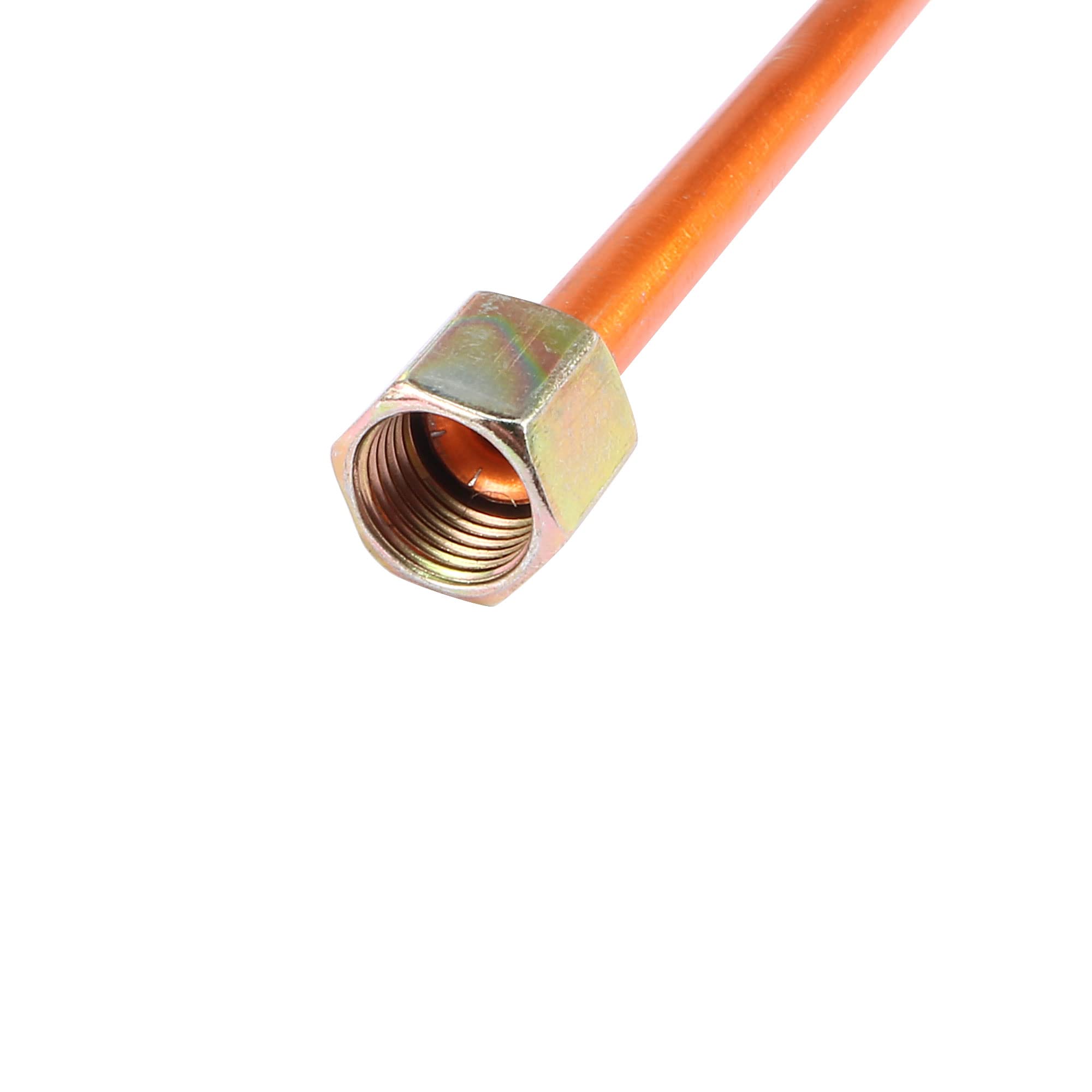 uxcell 10mm Hex Nut 200mm Length Air Compressor Exhaust Tube Replacement - Brass Color for DIY Pneumatic Tools & Industrial Machinery Maintenance