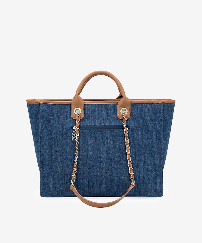 Lee Denim Canvas Tote Bag for Women - Durable Cotton Shoulder Bag - Perfect for Work, Travel & Shopping