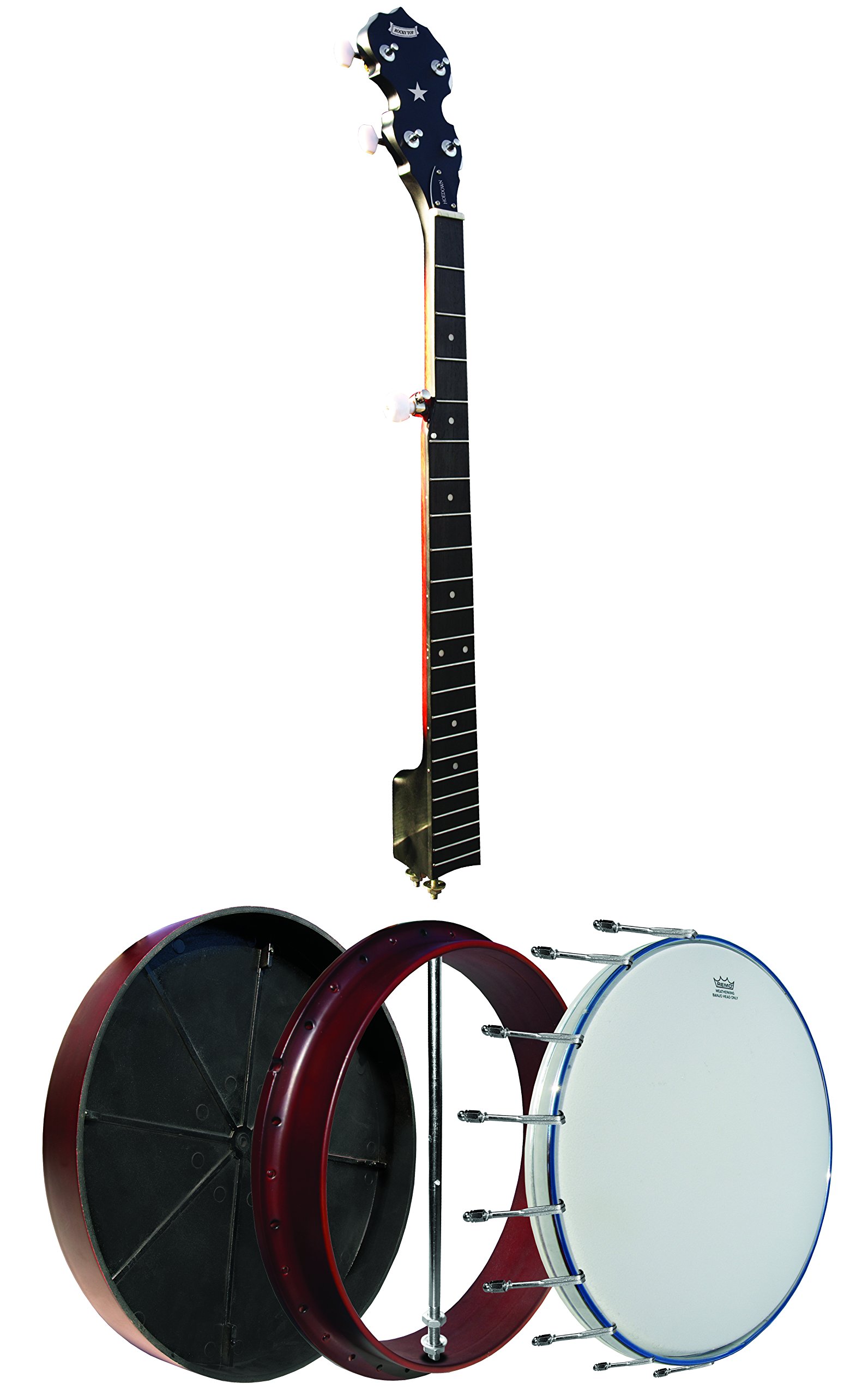Morgan Monroe RT-B01 5-String Banjo in White - Professional Quality Bluegrass Banjo for Beginners & Musicians | Perfect for Live Performances, Recording & Country Music