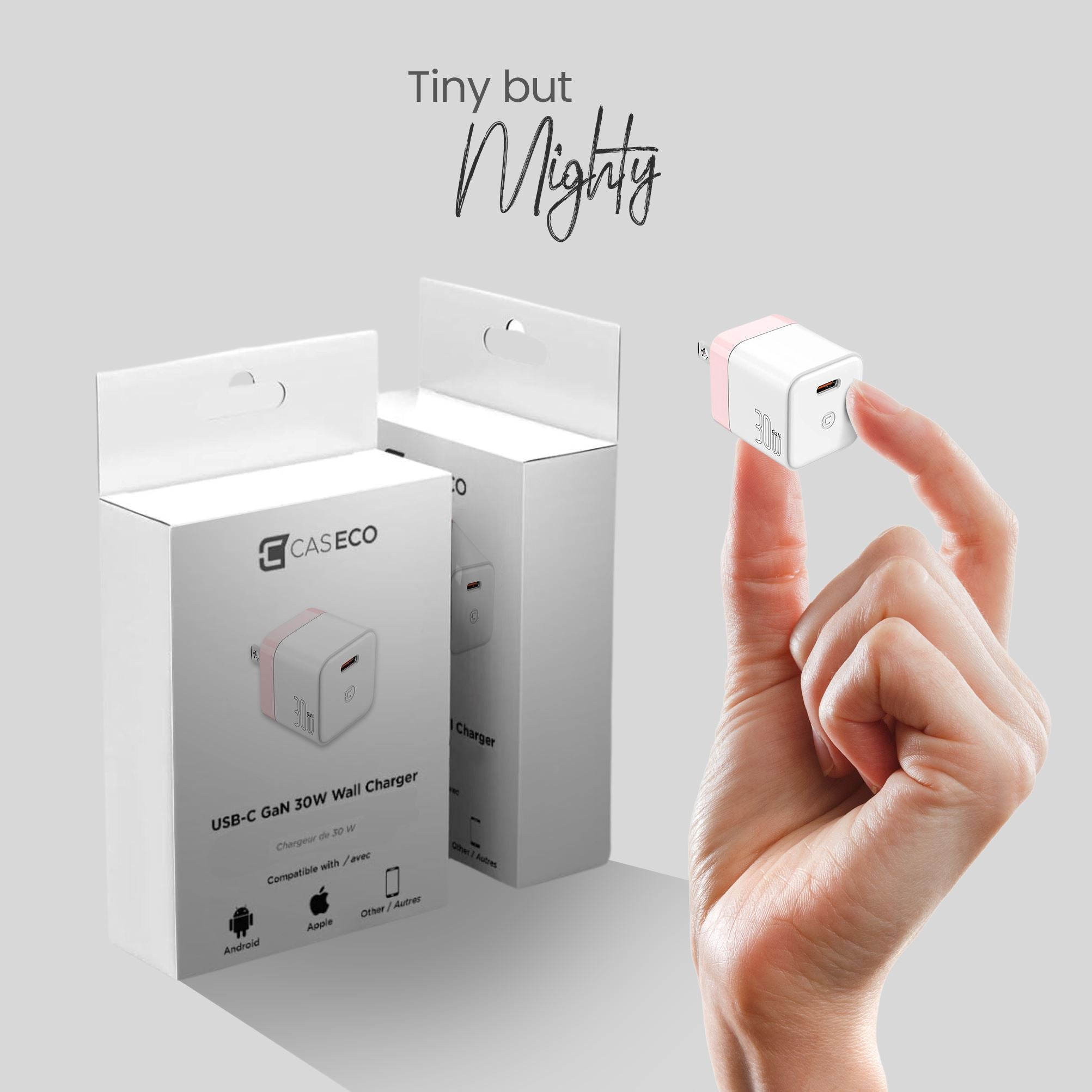 Fast Charging GaN 30W USB-C Wall Charger - Compact & Powerful Phone Charger for iPhone 15/14/13, Samsung Galaxy, iPad - Perfect for Travel, Home & Office Use