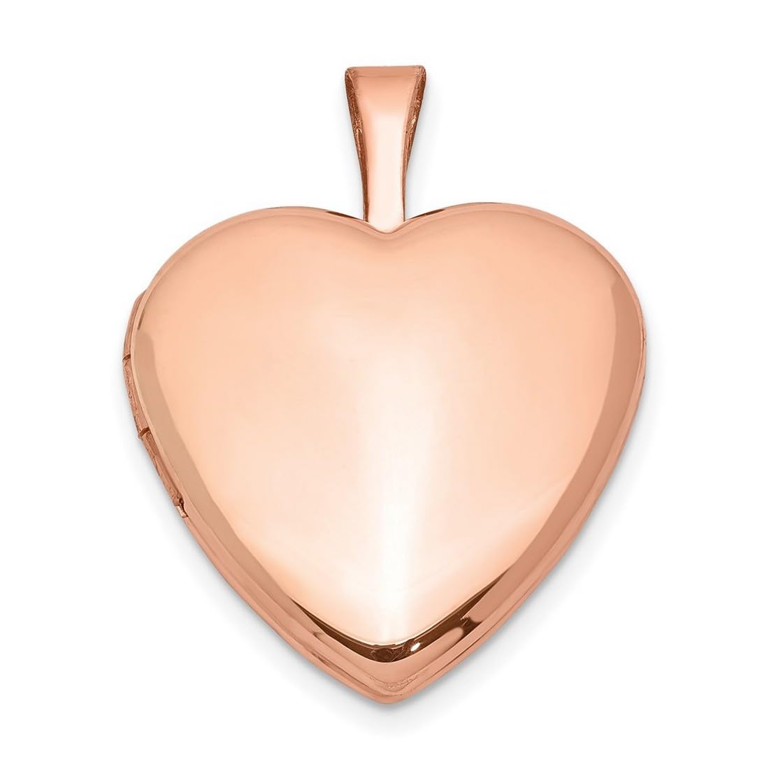 15mm 925 Sterling Silver Rose Gold Plated Heart Photo Locket Pendant Necklace for Women - Elegant Polished & Satin Dual Finish, Perfect for Valentine's Day Gifts, Anniversary Presents & Everyday Wear