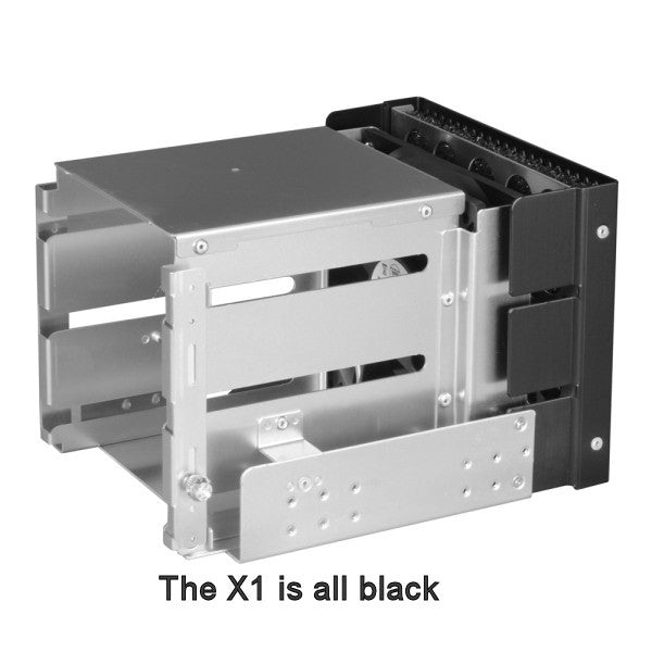 Lian Li EX-33X1 Internal HDD Rack Mount Kit - All Black for PC Case Storage Expansion & Server Builds
