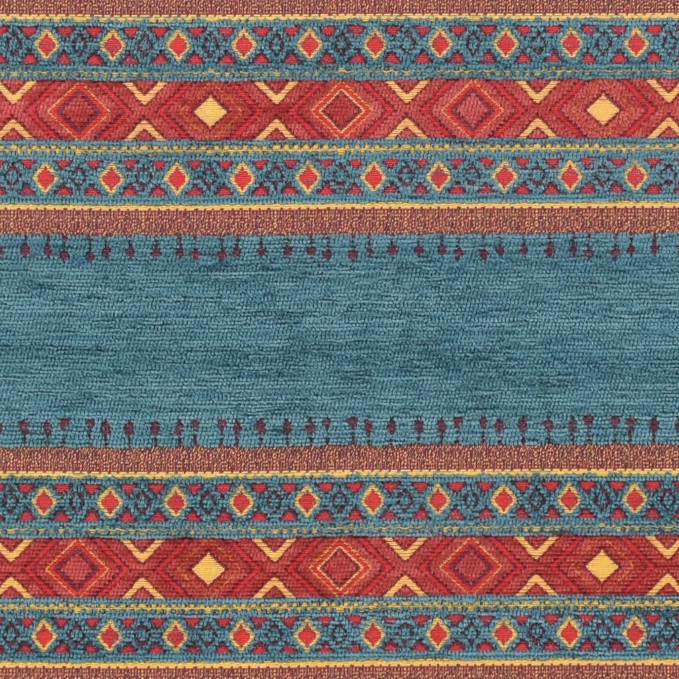 Kilim Pattern Upholstery Fabric - Bohemian Boho Tapestry, Tribal Southwestern Turkish Moroccan Mexican Ethnic Decor Fabric by The Yard (1 Yard 55