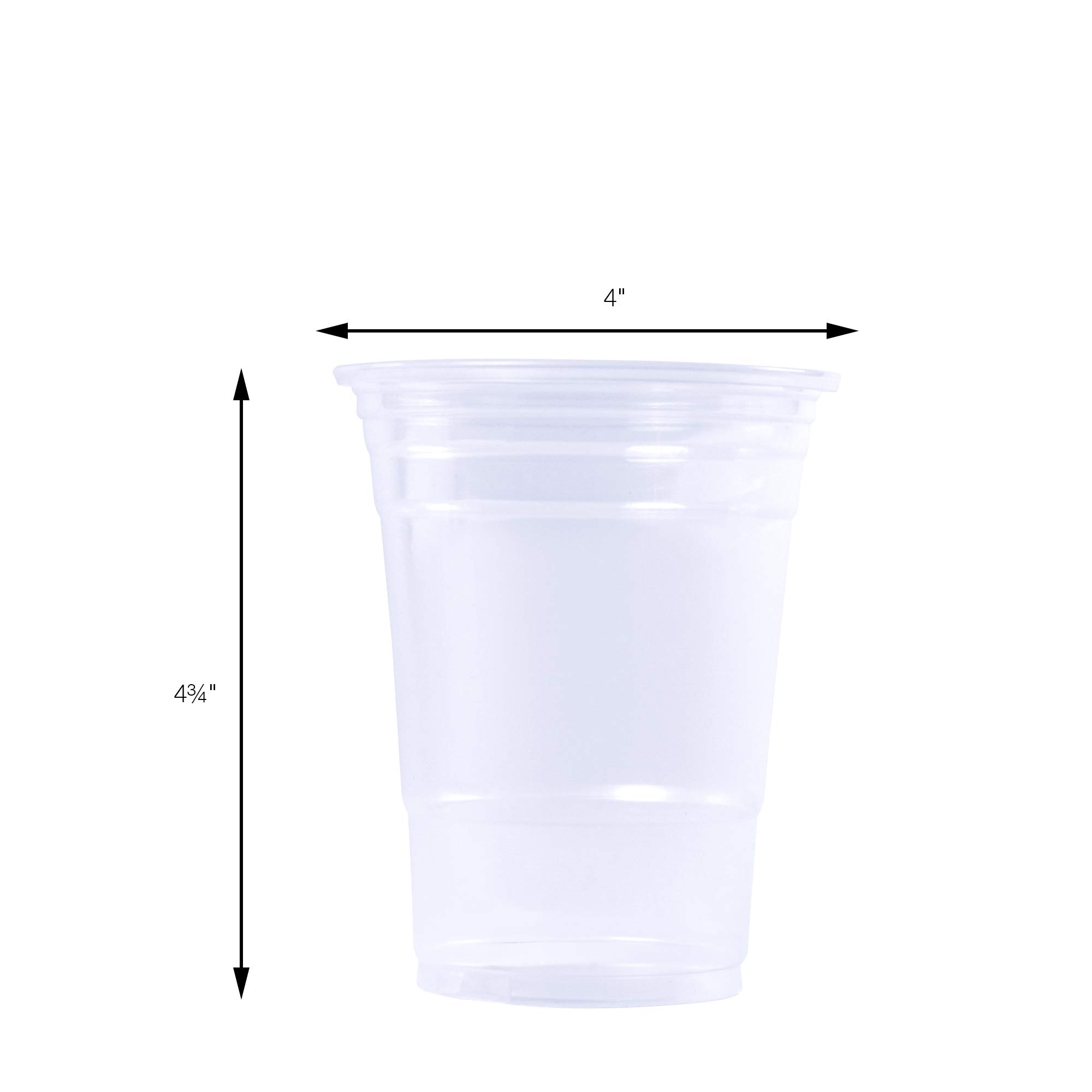 16 oz Clear Plastic Disposable Cold Cups - 50 Count, Bulk Party Cups for Iced Coffee, Bubble Tea, Smoothies & Cold Drinks - Perfect for Parties, BBQs, Picnics & Cafes