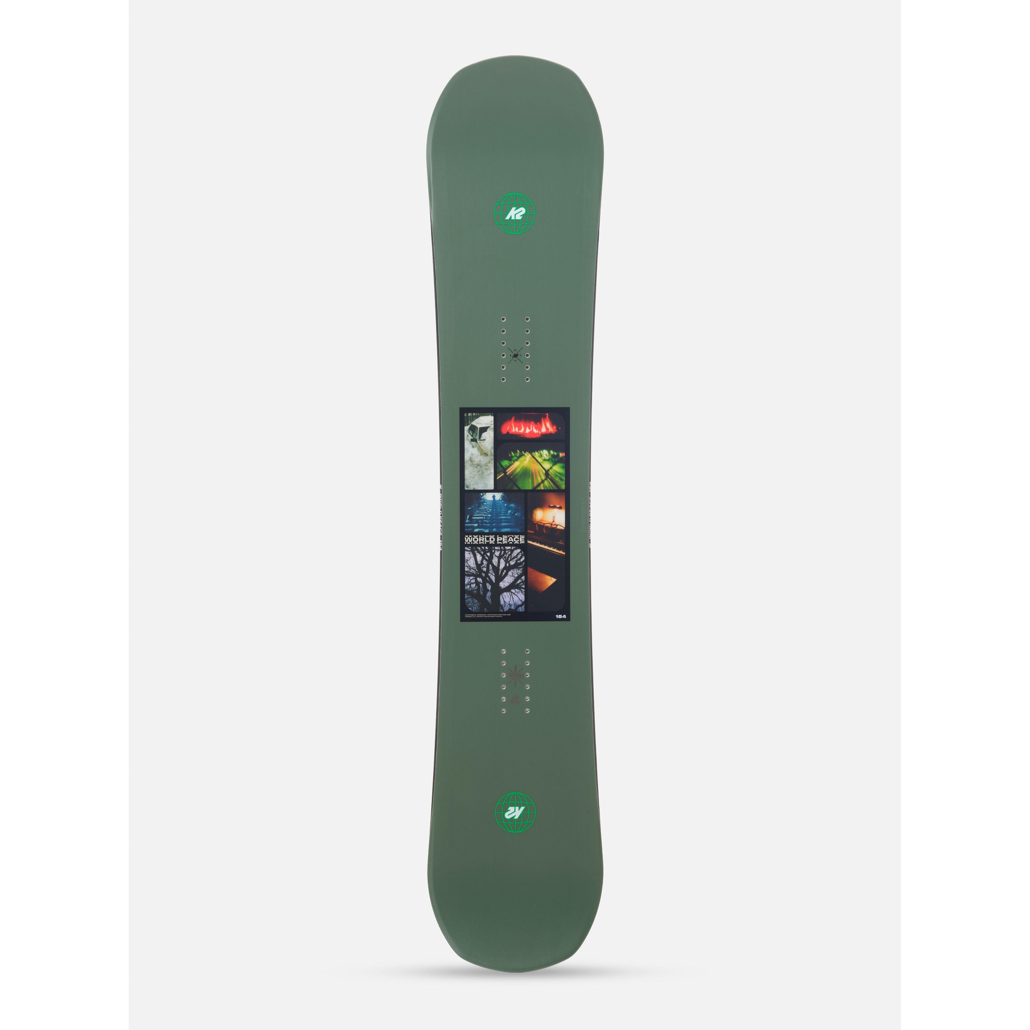 2024 K2 World Peace Snowboard - High-Performance Freestyle Snowboard for All-Mountain Riding - Perfect for Park, Powder & Backcountry Adventures