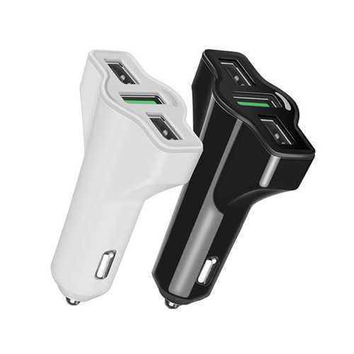 Bakeey 5.2A QC3.0 Fast Car Charger with 3 USB Ports & LED Light - Compatible with OnePlus 5T, Xiaomi Mi6/Mi A1/Mix 2S, Samsung S9+ - Perfect for Road Trips & Daily Commuting