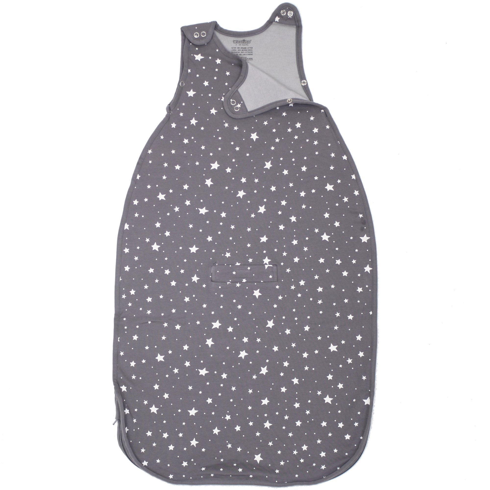 4 Season Baby Sleep Bag - Merino Wool & Organic Cotton for Infants 2 Months to 2 Years - Star Gray - Perfect for Nursery, Daycare & Travel