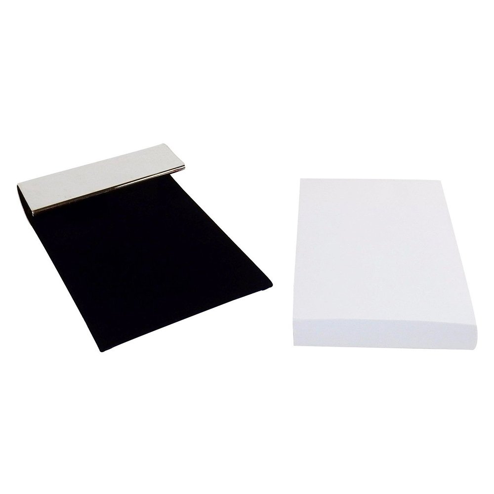 Silver Plated Memo Holder with Notepad - Elegant Office Desk Organizer for Notes, Reminders & To-Do Lists - Perfect for Home, Office & Workspace Organization