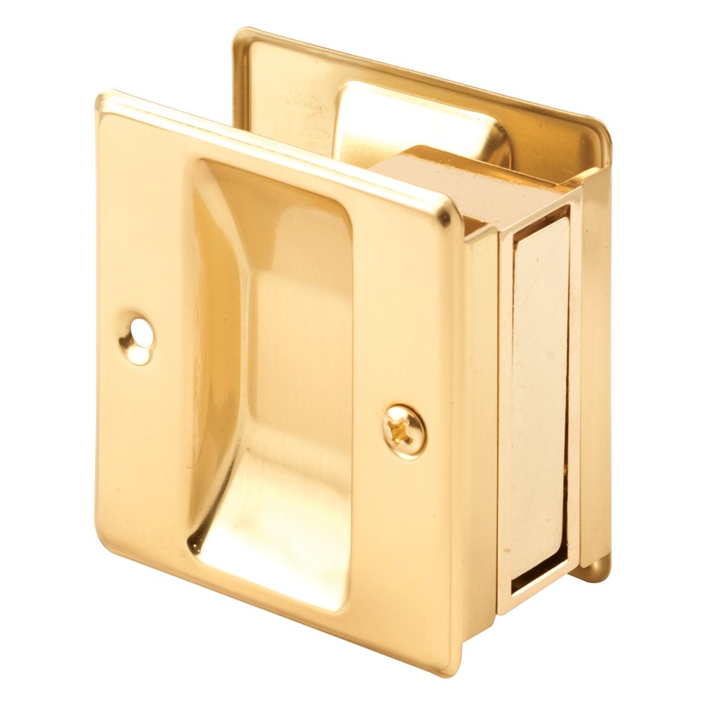 Slide-Co 161494 Pocket Door Privacy Lock & Pull - Fits Doors Up to 1-3/4