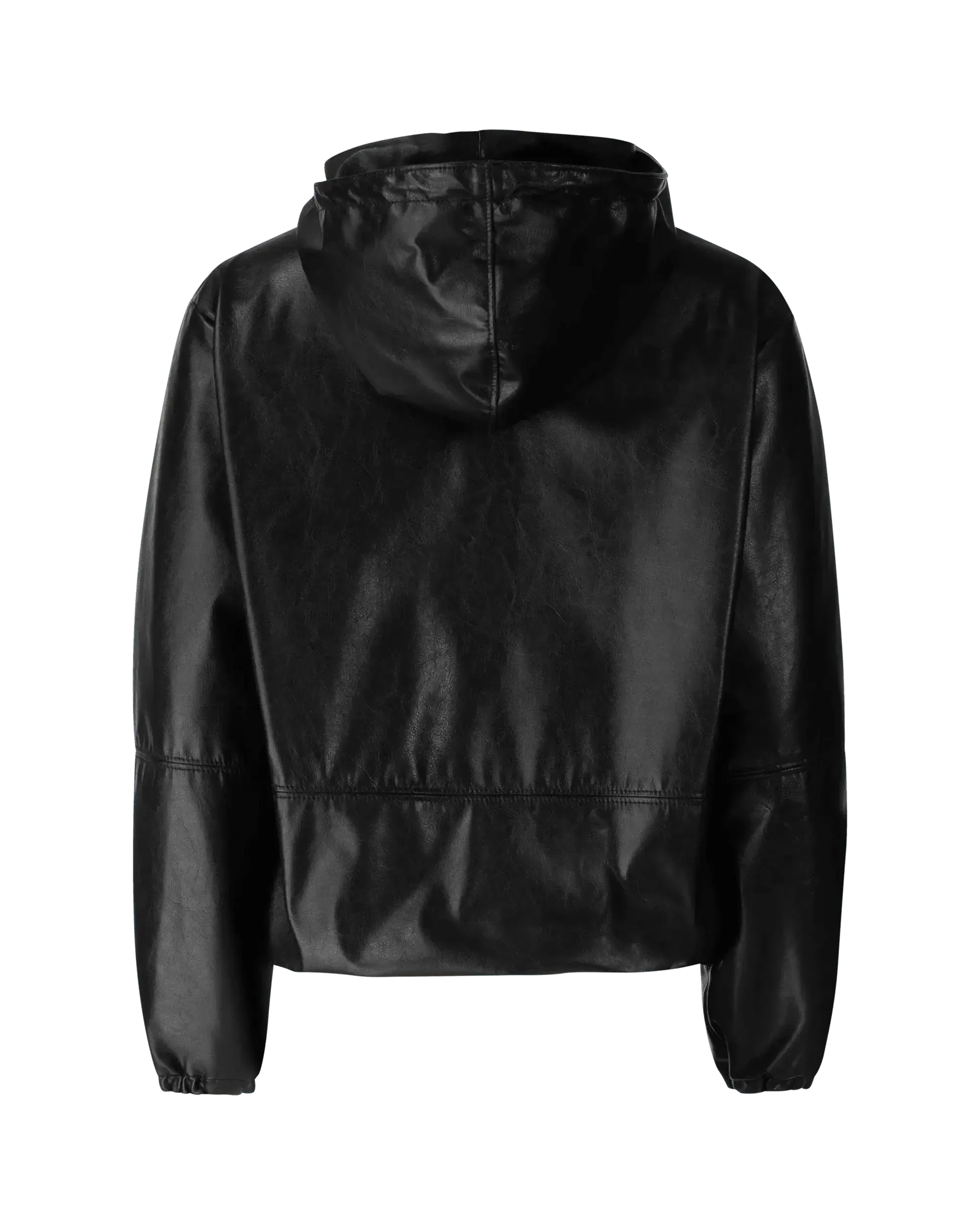 Stylish Faux Leather Hoodie for Men & Women - Trendy Vegan Leather Jacket with Hood - Perfect for Casual Outfits, Streetwear & Fall Fashion