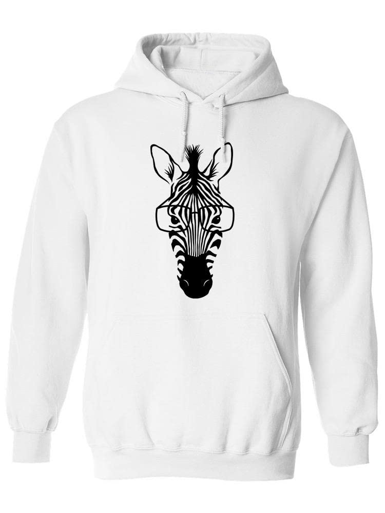 Smartprints Zebra with Glasses Hoodie for Women - Trendy Animal Print Pullover | Perfect for Casual Wear, Street Style & Gift Giving