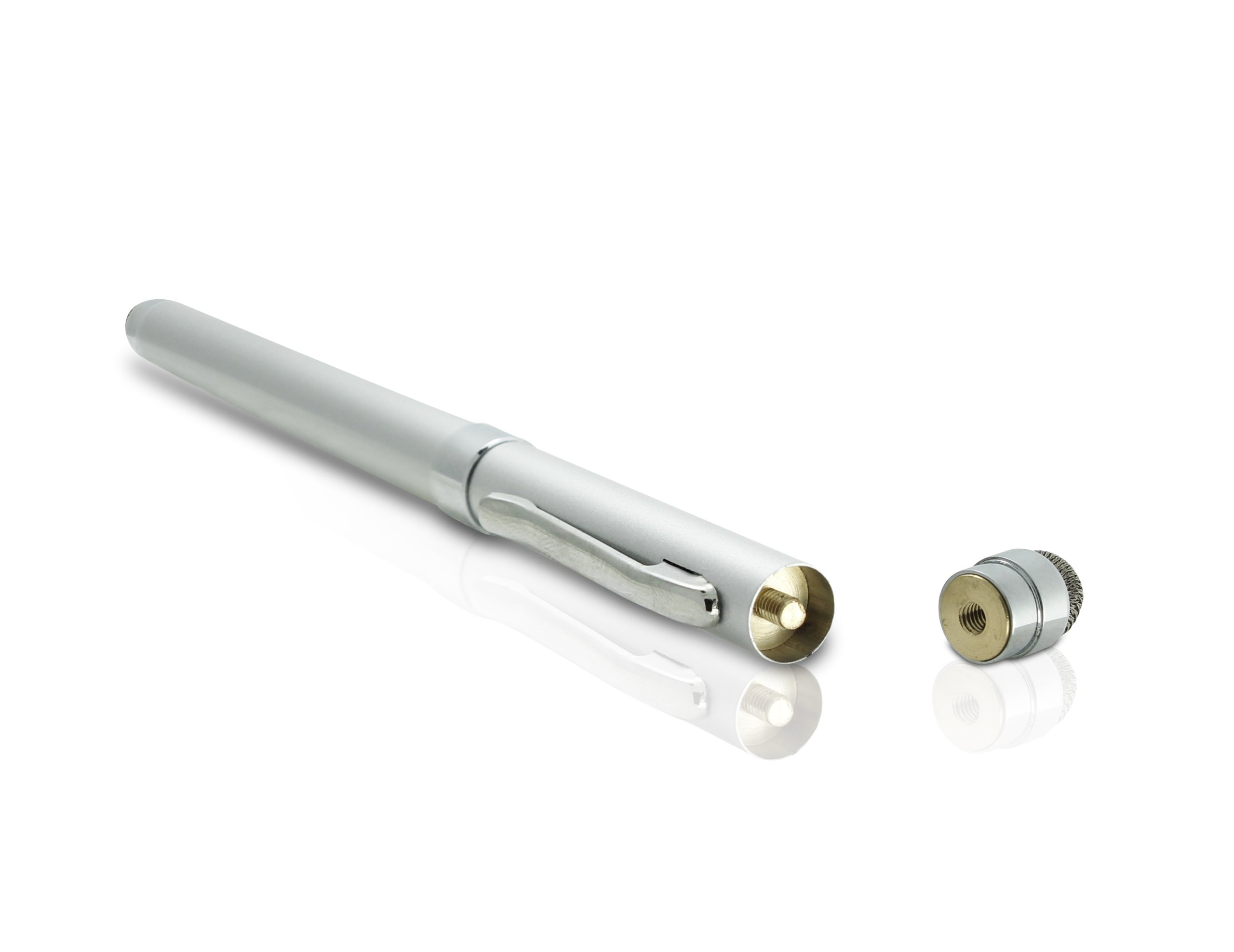 Premium 3-in-1 Stylus Pen for iPad Pro/Air/Mini, iPhone X/8/8 Plus, Galaxy S8/S8 Plus/Note 8 & All Touchscreen Devices - Silver | Perfect for Drawing, Note-Taking & Digital Signatures