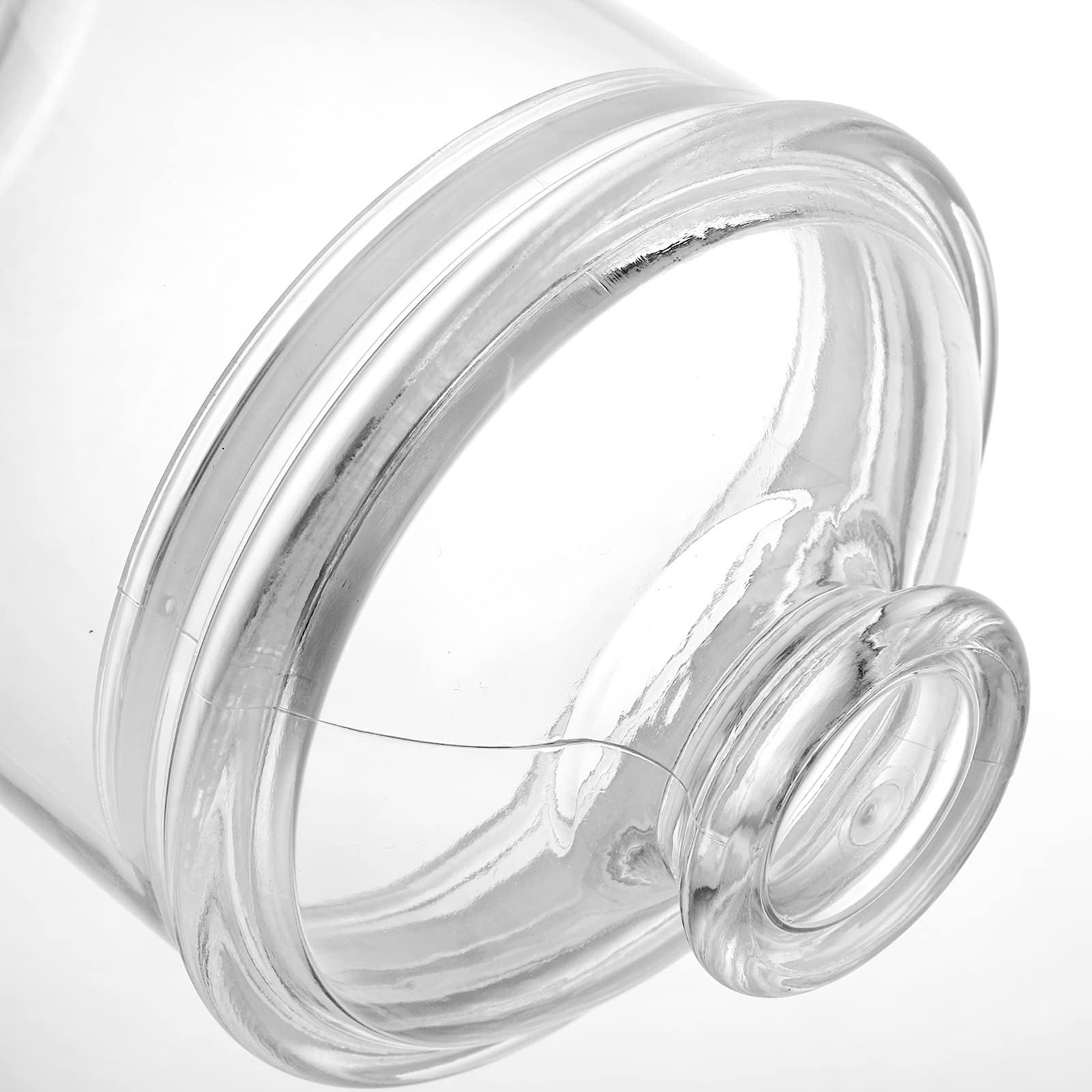 DEAYOU 4 Pack Clear Plastic Storage Jars with Airtight Lids - 33oz, 23oz, 13oz Food Grade Containers for Candy, Cookies, Spices & Kitchen Organization | Perfect for Pantry, Bathroom Vanity & Craft Storage