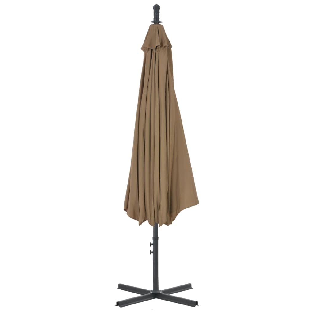 FAMIROSA 10ft Cantilever Umbrella with Heavy Duty Steel Pole - 118.1