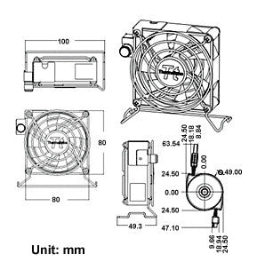 Thermaltake 80x80x25mm USB Cooling Fan - High Performance External Computer Fan for PC Laptop Cooling - Perfect for Gaming Rigs and Office Workstations (Model A1888)