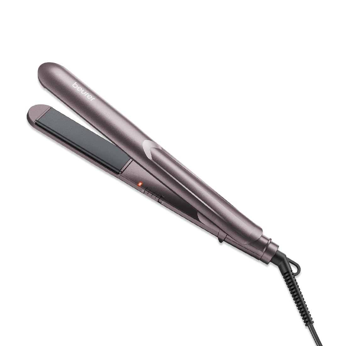Beurer HS 15 Professional Ceramic Hair Straightener - Compact & Lightweight Flat Iron for All Hair Types (Grey) | Perfect for Travel, Home Use & Salon Styling