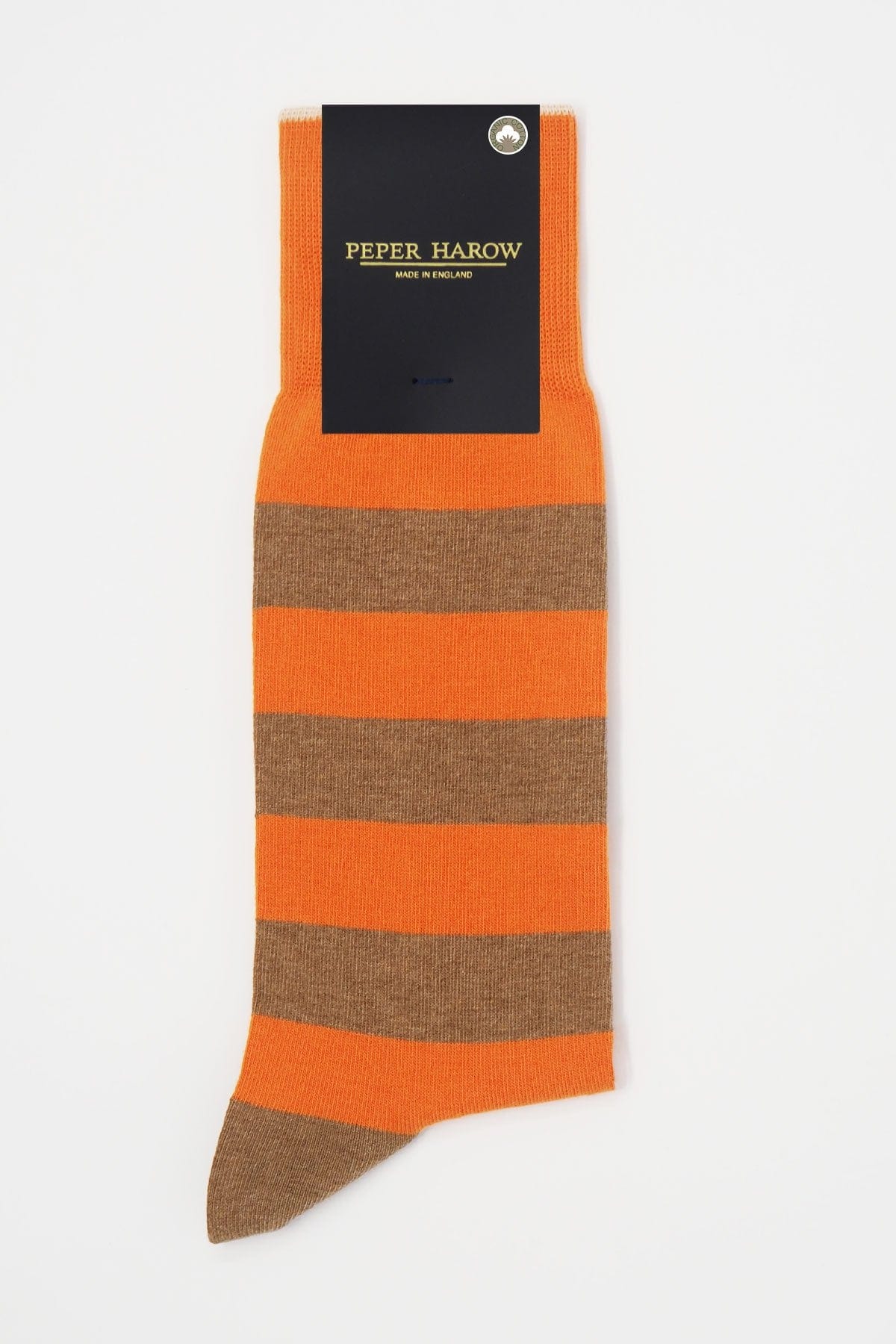 Equilibrium Men's Organic Cotton Socks - Breathable & Comfortable Ankle Socks for Running, Hiking & Daily Wear | Orange