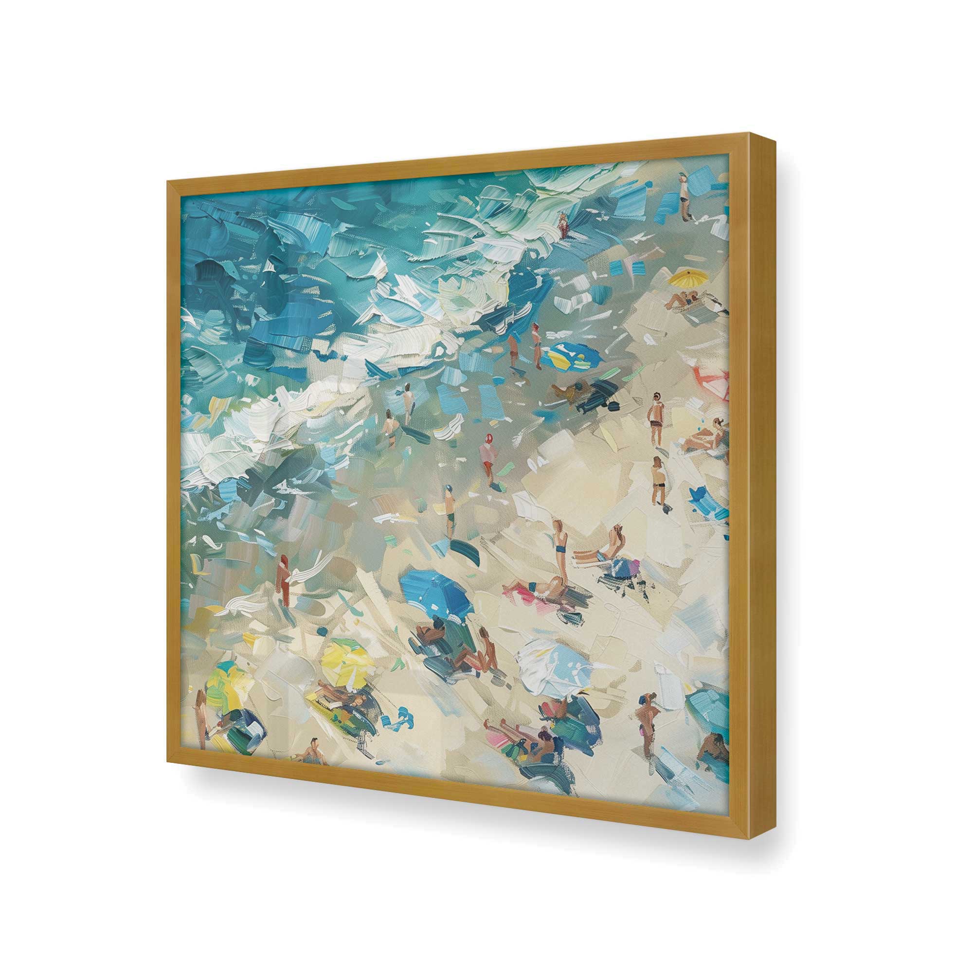 Coastal Harmony Square Print Wall Art - Beach Themed Decor for Living Room, Bedroom & Office - Perfect for Coastal, Nautical & Boho Home Decor Styles