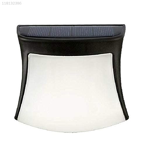 Ubersweet® 9269 Solar Powered White Wall Lamp with Light Sensor - Waterproof Outdoor Garden Fence Lighting for Patio, Yard, Pathway (Model 15031)