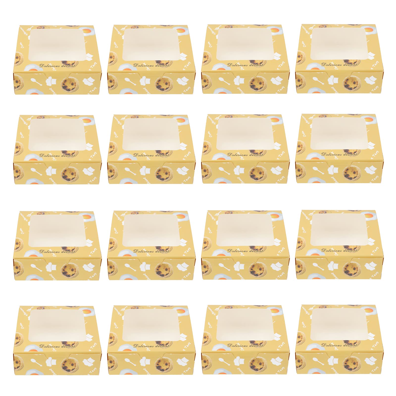 20PCS Clear Disposable Cupcake Containers - Egg Tart Packaging Boxes for Desserts, Cakes & Party Decorations | Perfect for Birthday Celebrations, Weddings & Baby Showers