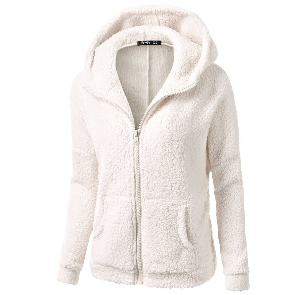 Hmlai Women's Winter Casual Long Sleeve Hooded Sweater Coat - Warm Wool Blend Zipper Jacket with Cotton Lining (Sizes S-5XL) | Cozy Outerwear for Cold Weather, Daily Commute & Outdoor Activities