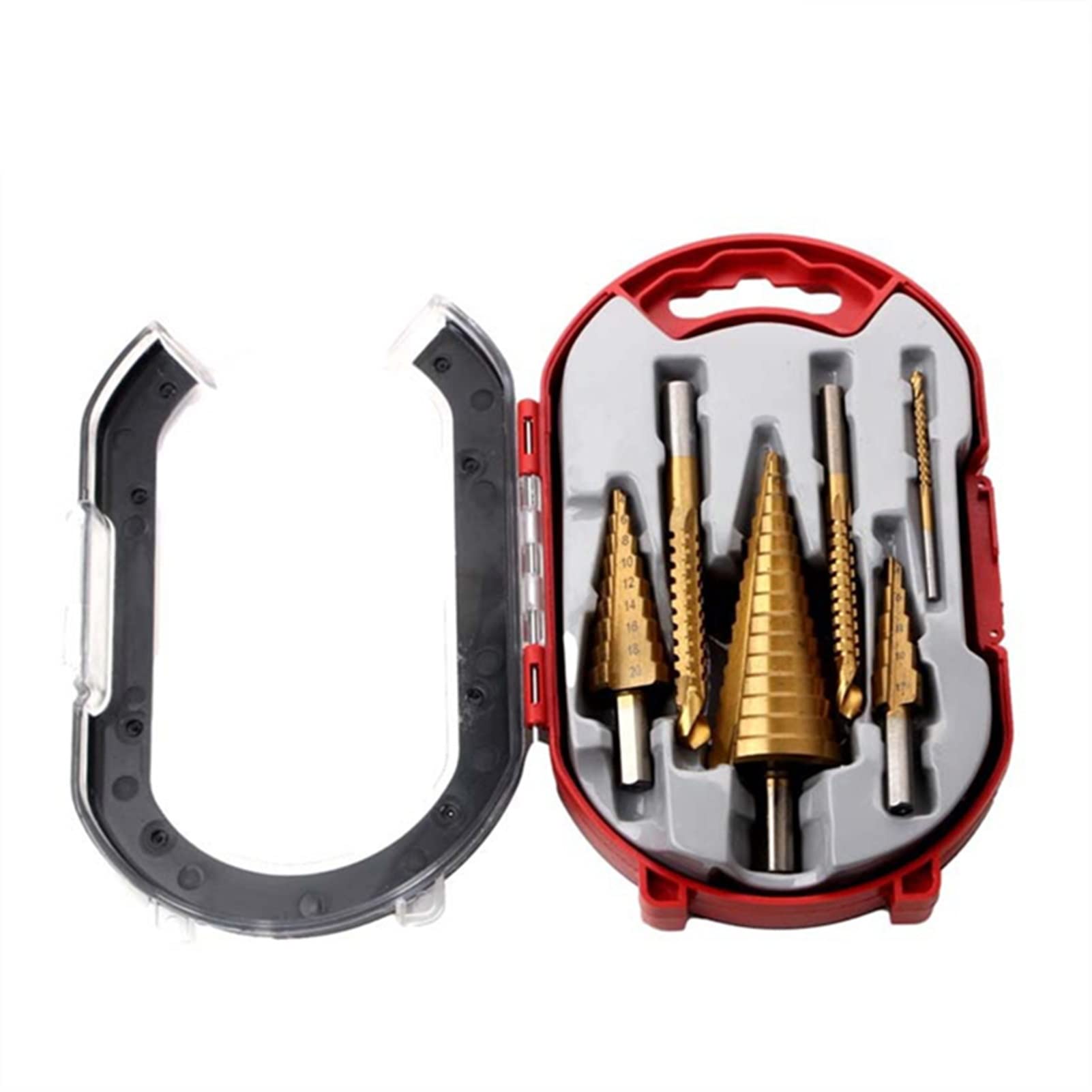 6Pcs HSS Metal Hole Saw Drill Bit Set (4-32mm) - High Speed Steel Step Drill Bits for Wood, Metal & Plastic - Power Tool Accessories for DIY, Construction & Home Improvement Projects