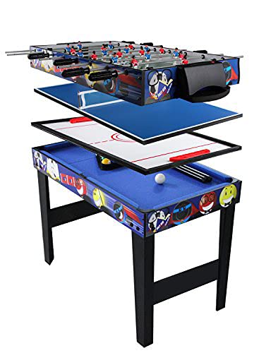 Vocheer 4-in-1 Multi Game Table - Hockey, Foosball, Pool & Ping Pong Table Set for Home Game Room | Indoor Sports Entertainment for Family & Friends Gatherings