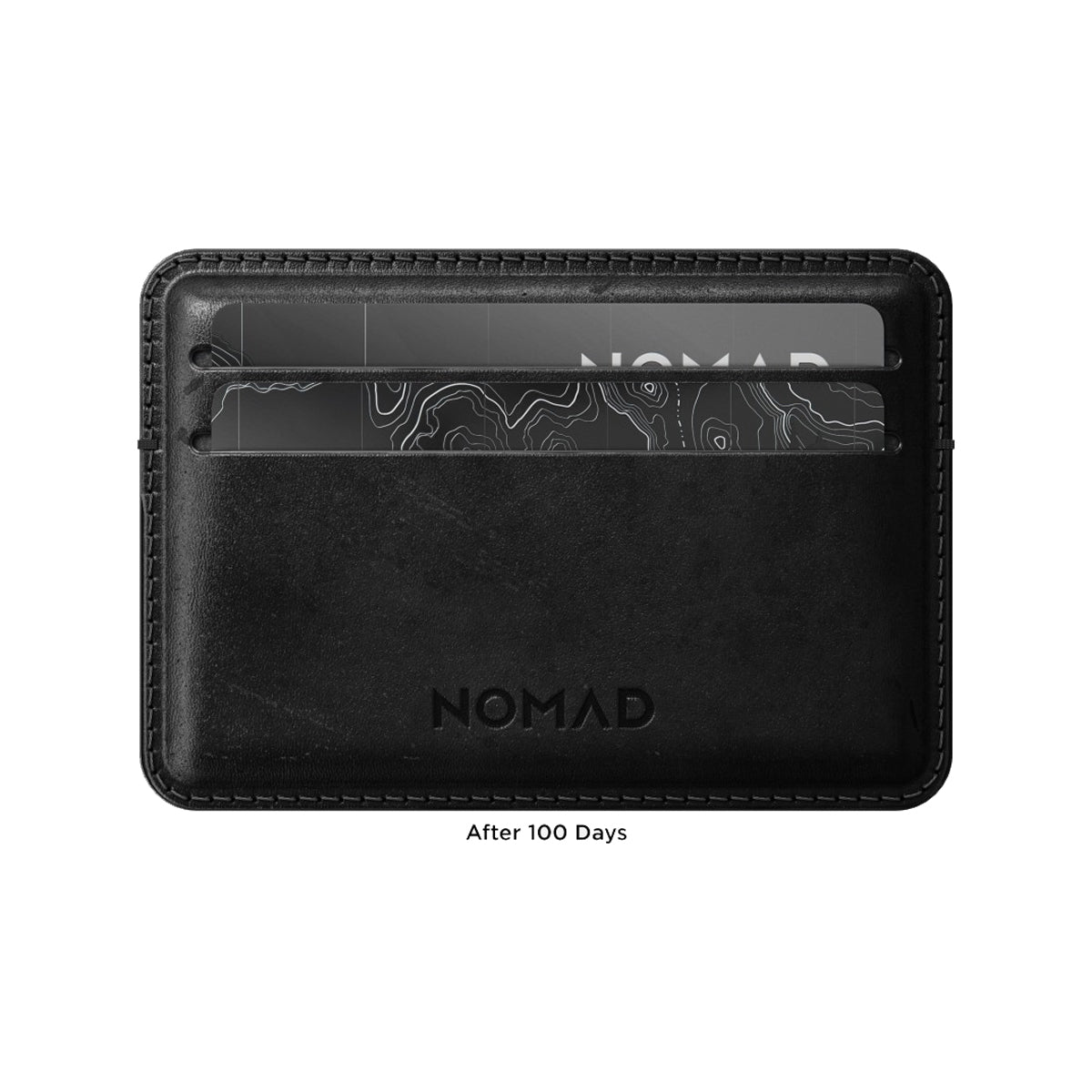 NOMAD Black Horween Leather Card Wallet - Slim RFID Blocking Minimalist Wallet for Men & Women | Perfect for Travel, Business & Everyday Use