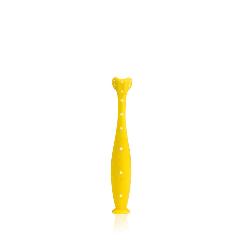 Fridababy SmileFrida 2.0 Triple Angle Toothhugger Baby Toothbrush - Gentle Infant Oral Care for First Teeth - Perfect for Newborns & Toddlers at Home or Travel