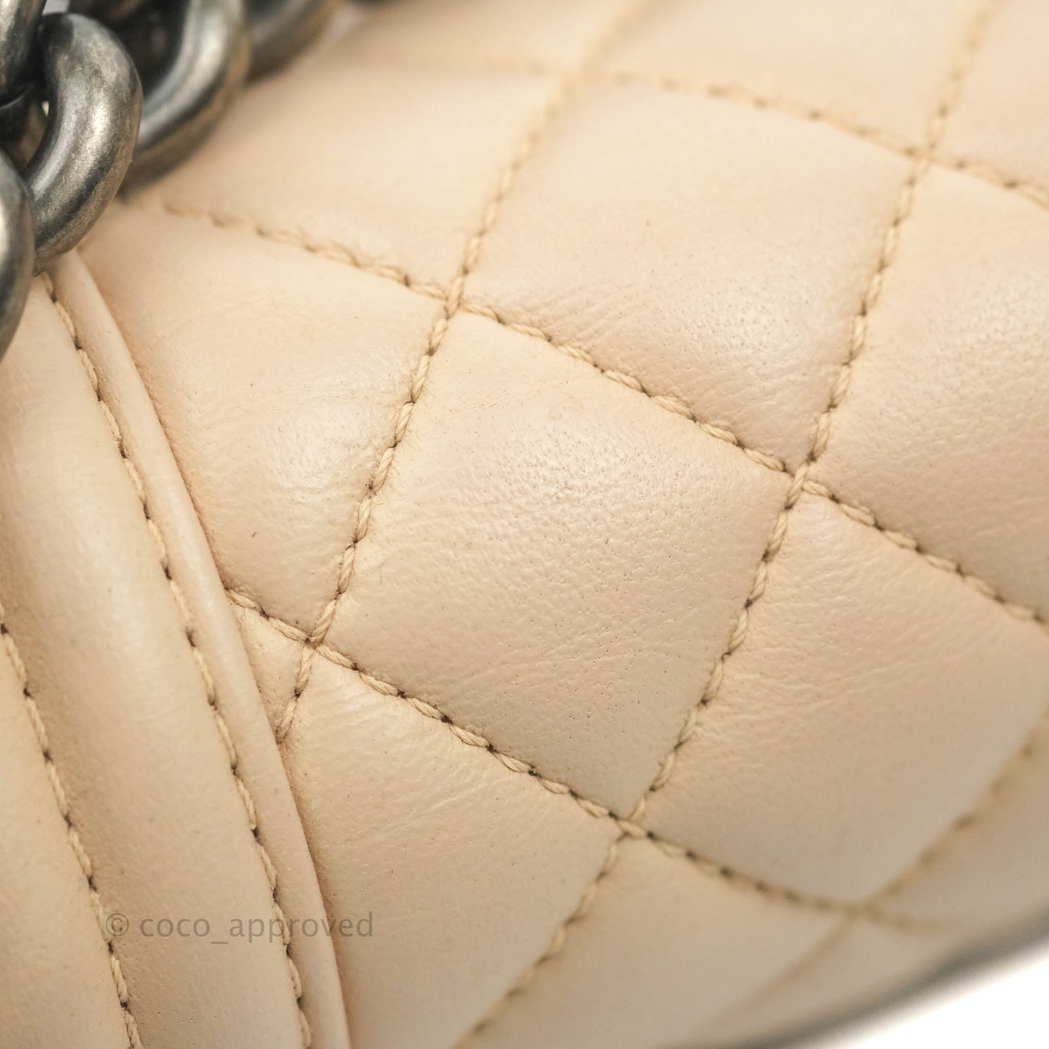 Chanel Boy Small Light Beige Pink Calfskin Bag with Ruthenium Hardware - Luxury Crossbody Purse for Women, Perfect for Date Night & Evening Events