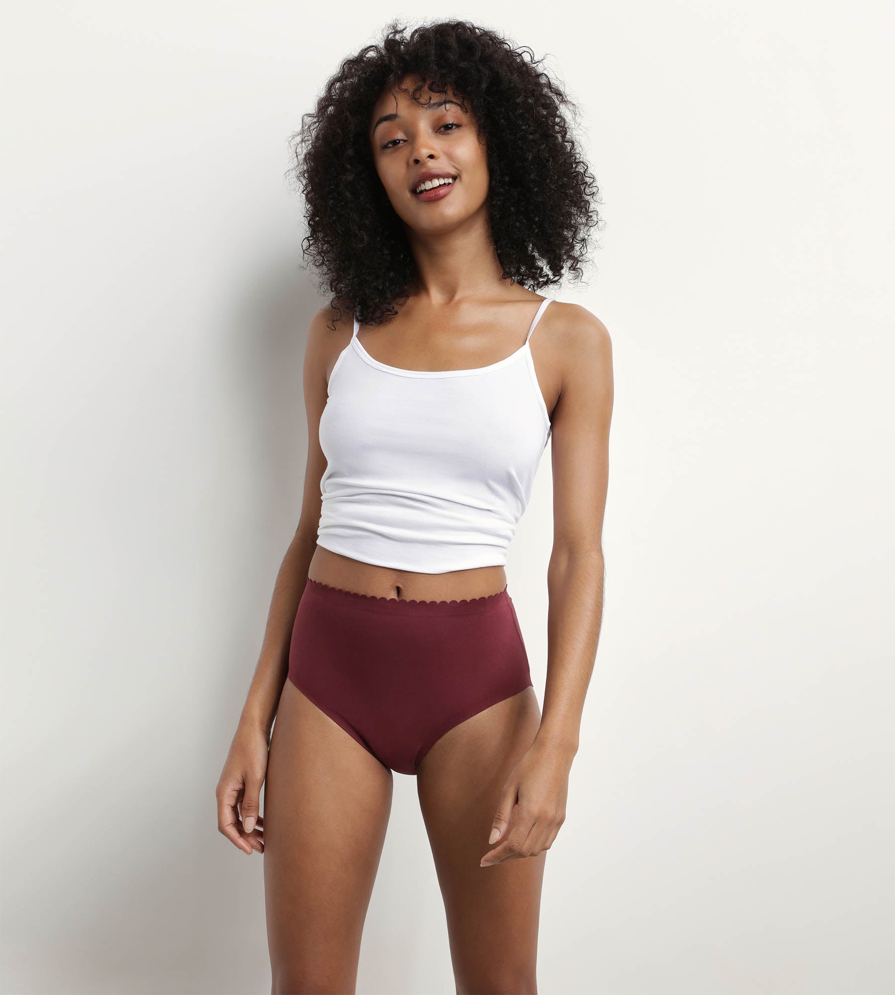 2 Pack High Waist Cotton Stretch Underwear - Rose Ruby Body Touch Easy | Comfortable Everyday Wear for Women