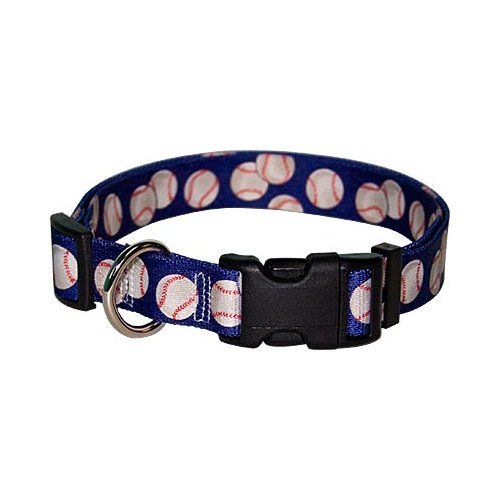 **Premium Baseball-Themed Dog Collar - Adjustable Large Size (18
